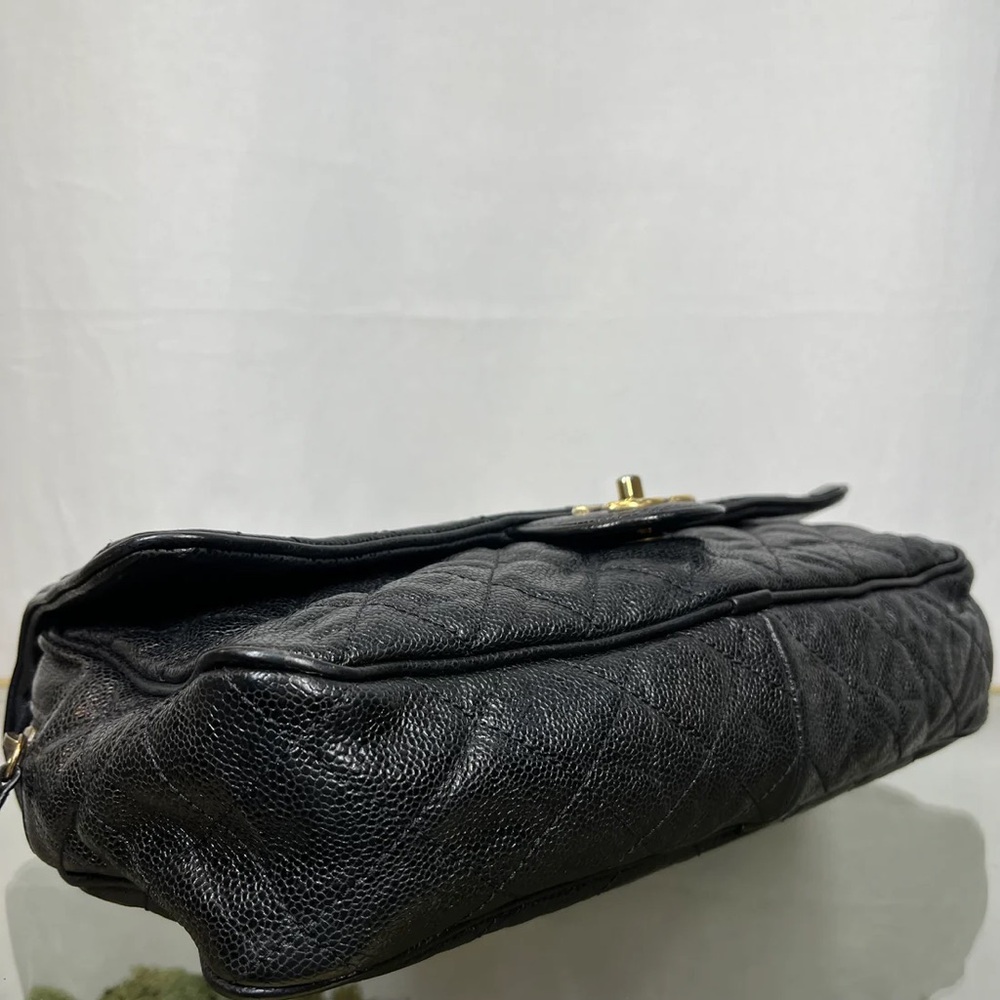 Chanel Easy Flap Jumbo Caviar Leather shoulder bag - Picture 4 of 13